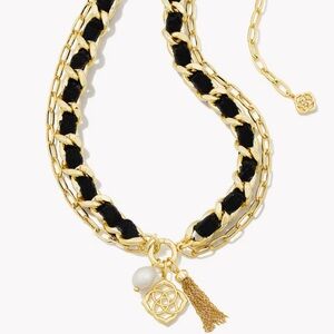 Kendra Scott Gold and Black Necklace with Tassel